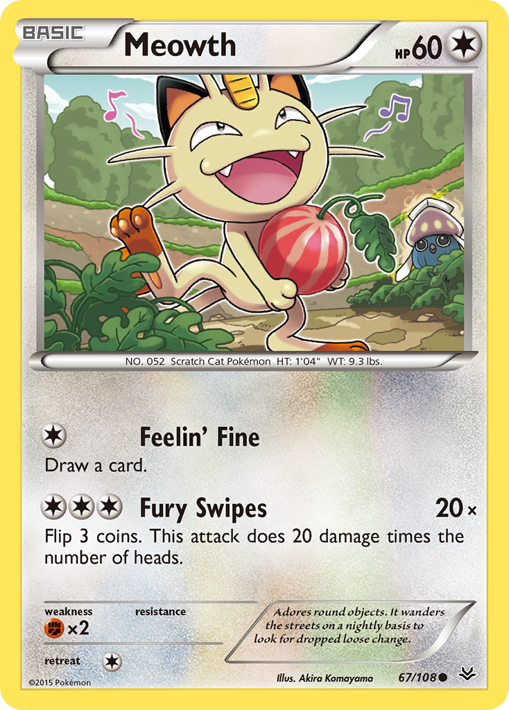 Meowth (67/108) [XY: Roaring Skies] | Deep Dive Games St. Marys