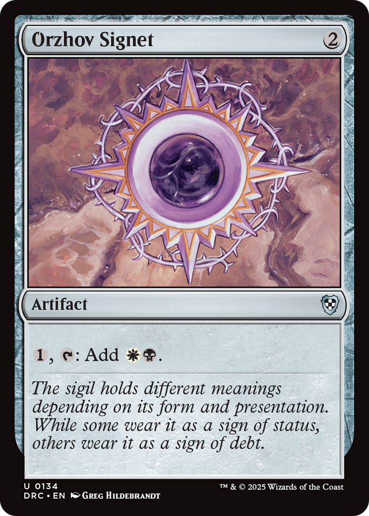 Orzhov Signet [Aetherdrift Commander] | Deep Dive Games St. Marys