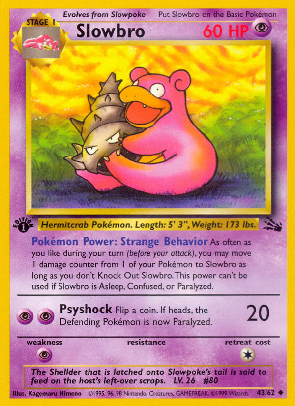 Slowbro (43/62) [Fossil 1st Edition] | Deep Dive Games St. Marys