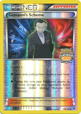 Giovanni's Scheme (138/162) (Championship Promo Staff) [XY: BREAKthrough] | Deep Dive Games St. Marys