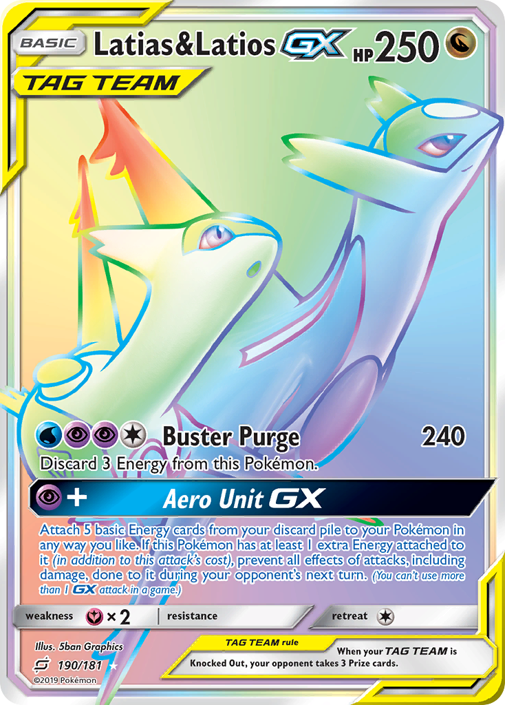 Latias & Latios GX (190/181) [Sun & Moon: Team Up] | Deep Dive Games St. Marys