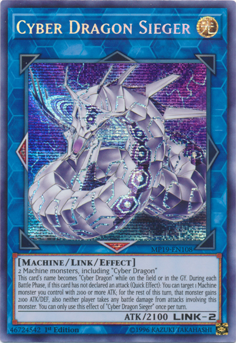 Cyber Dragon Sieger [MP19-EN108] Prismatic Secret Rare | Deep Dive Games St. Marys