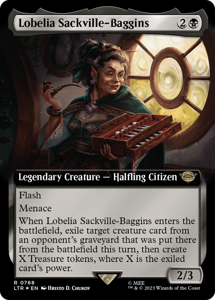 Lobelia Sackville-Baggins (Extended Art) (Surge Foil) [The Lord of the Rings: Tales of Middle-Earth] | Deep Dive Games St. Marys