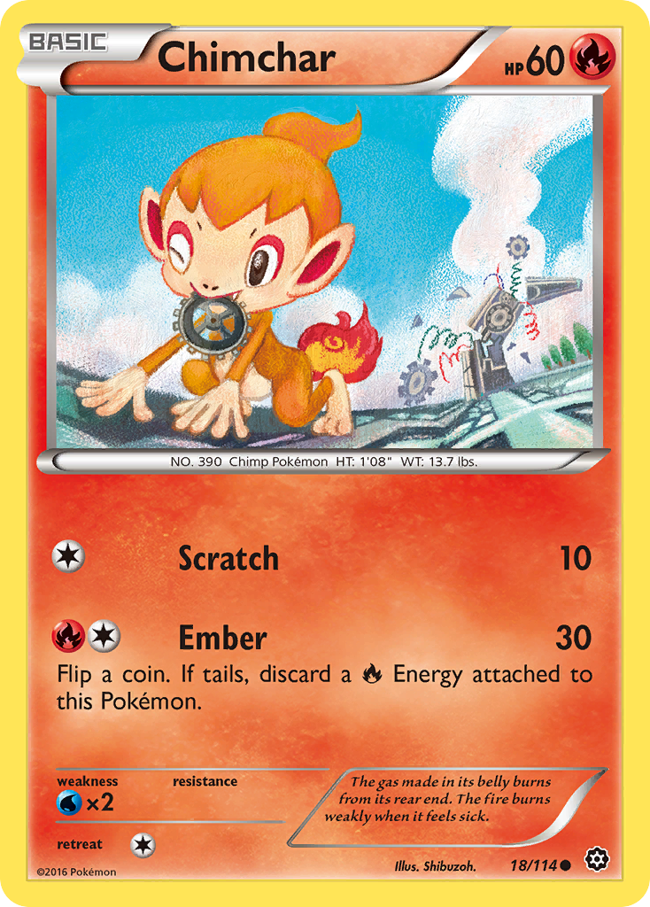 Chimchar (18/114) [XY: Steam Siege] | Deep Dive Games St. Marys