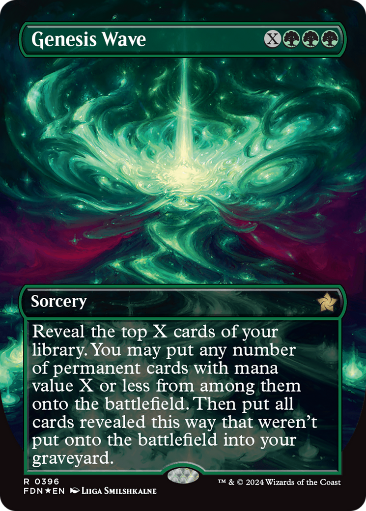 Genesis Wave (Borderless) (Mana Foil) [Foundations] | Deep Dive Games St. Marys