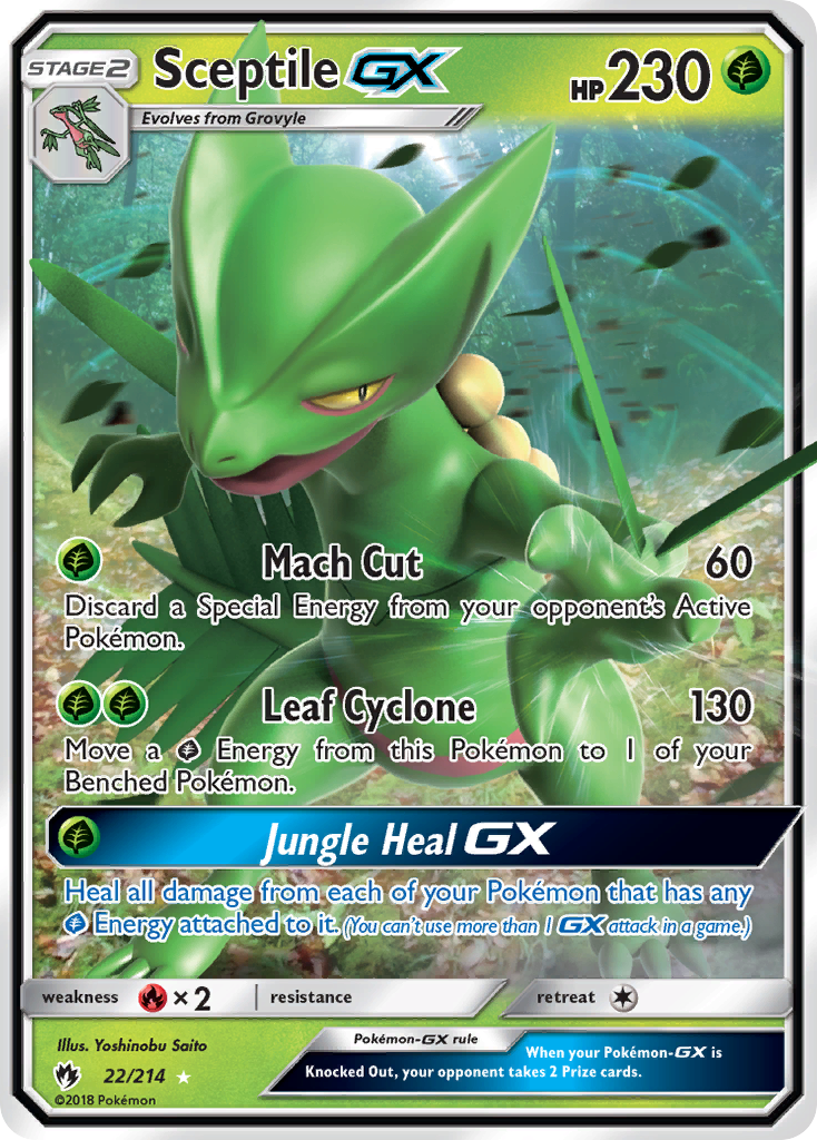 Sceptile GX (22/214) [Sun & Moon: Lost Thunder] | Deep Dive Games St. Marys