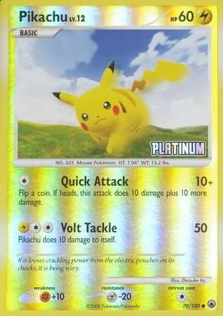 Pikachu (70/100) [Burger King Promos: 2009 Collection] | Deep Dive Games St. Marys