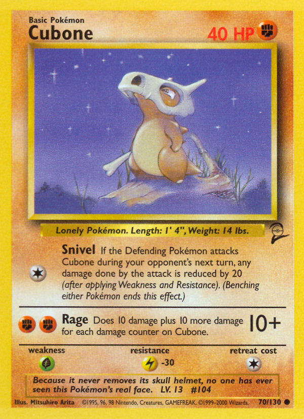 Cubone (70/130) [Base Set 2] | Deep Dive Games St. Marys