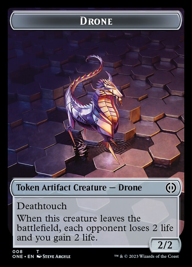 Rebel // Drone Double-Sided Token [Phyrexia: All Will Be One Tokens] | Deep Dive Games St. Marys