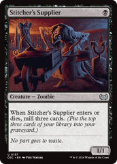 Stitcher's Supplier [Duskmourn: House of Horror Commander] | Deep Dive Games St. Marys