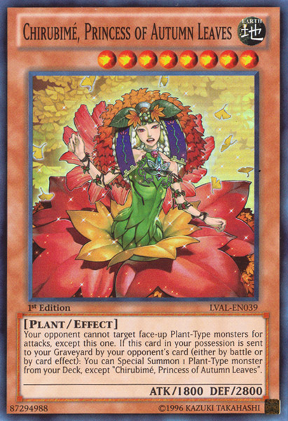 Chirubime, Princess of Autumn Leaves [LVAL-EN039] Super Rare | Deep Dive Games St. Marys