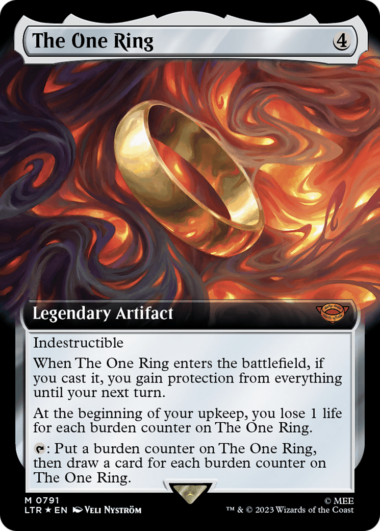 The One Ring (Extended Art) (Surge Foil) [The Lord of the Rings: Tales of Middle-Earth] | Deep Dive Games St. Marys