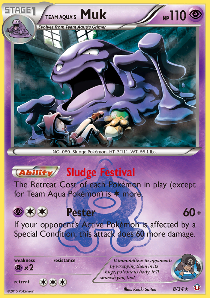 Team Aqua's Muk (8/34) [XY: Double Crisis] | Deep Dive Games St. Marys