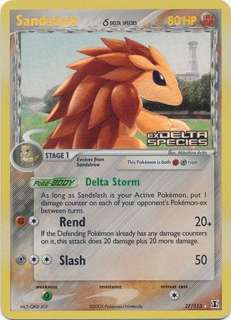 Sandslash (27/113) (Delta Species) (Stamped) [EX: Delta Species] | Deep Dive Games St. Marys