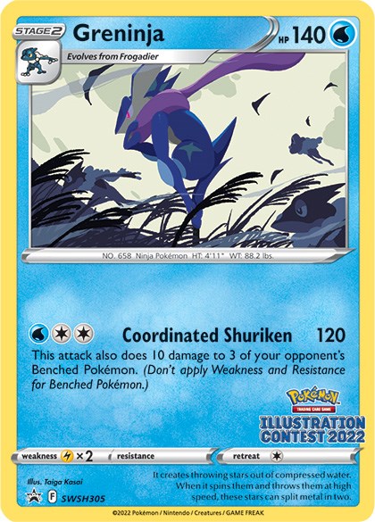 Greninja (SWSH305) (Illustration Contest 2022) [Sword & Shield: Black Star Promos] | Deep Dive Games St. Marys