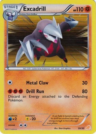 Excadrill (30/30) [Black & White: Trainer Kit - Excadrill] | Deep Dive Games St. Marys