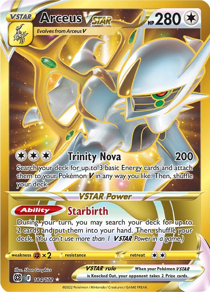 Arceus VSTAR (184/172) [Sword & Shield: Brilliant Stars] | Deep Dive Games St. Marys