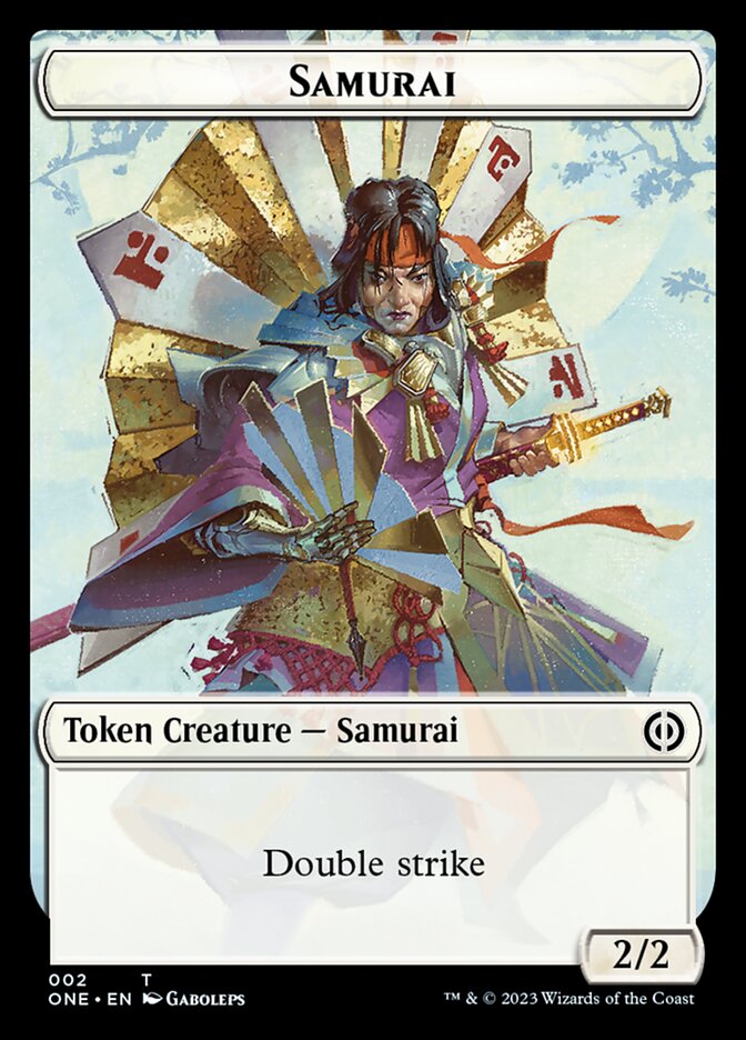 Rebel // Samurai Double-Sided Token [Phyrexia: All Will Be One Tokens] | Deep Dive Games St. Marys