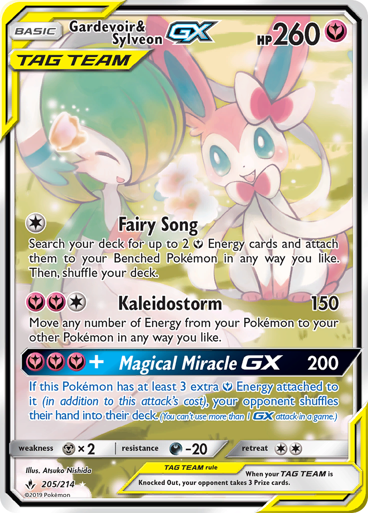 Gardevoir & Sylveon GX (205/214) [Sun & Moon: Unbroken Bonds] | Deep Dive Games St. Marys