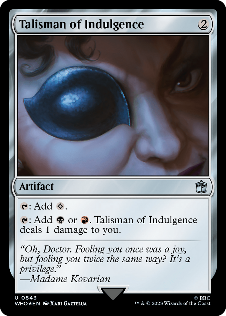 Talisman of Indulgence (Surge Foil) [Doctor Who] | Deep Dive Games St. Marys