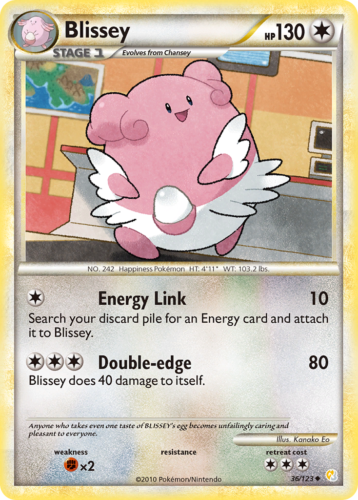 Blissey (36/123) [HeartGold & SoulSilver: Base Set] | Deep Dive Games St. Marys