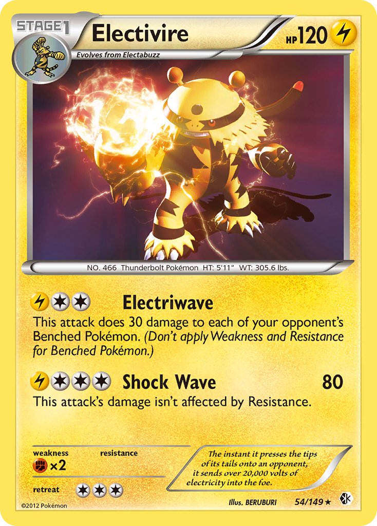 Electivire (54/149) (Cosmos Holo) (Blister Exclusive) [Black & White: Boundaries Crossed] | Deep Dive Games St. Marys