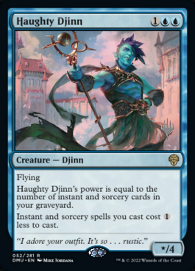 Haughty Djinn (Promo Pack) [Dominaria United Promos] | Deep Dive Games St. Marys