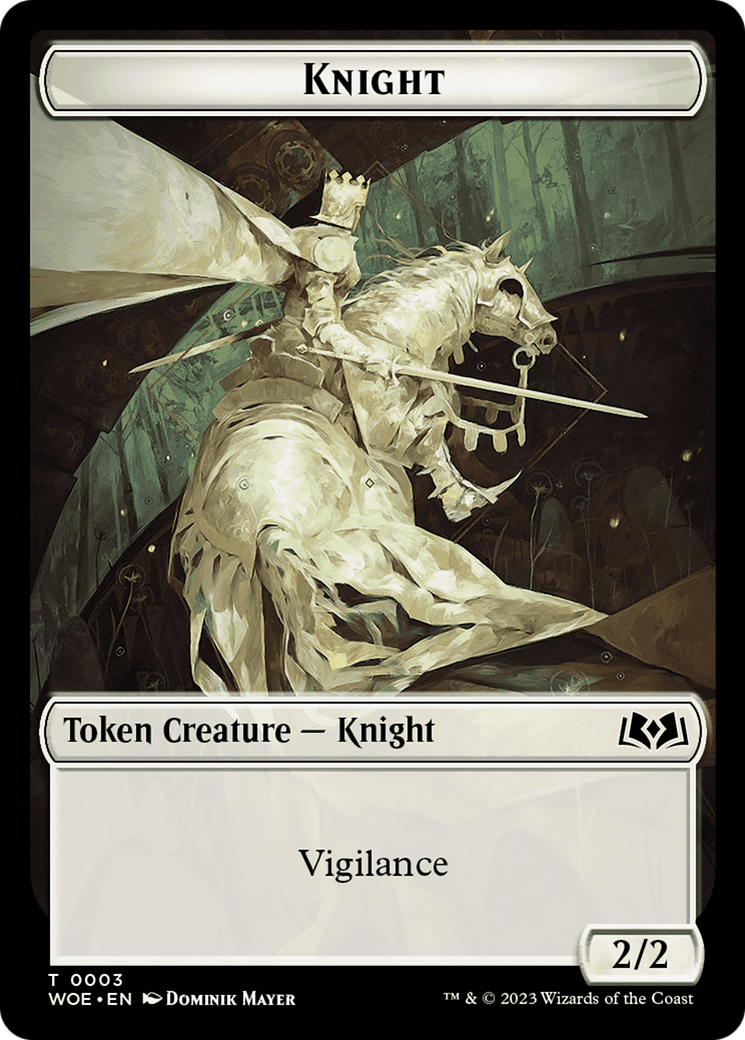 Knight // Food (0013) Double-Sided Token [Wilds of Eldraine Tokens] | Deep Dive Games St. Marys