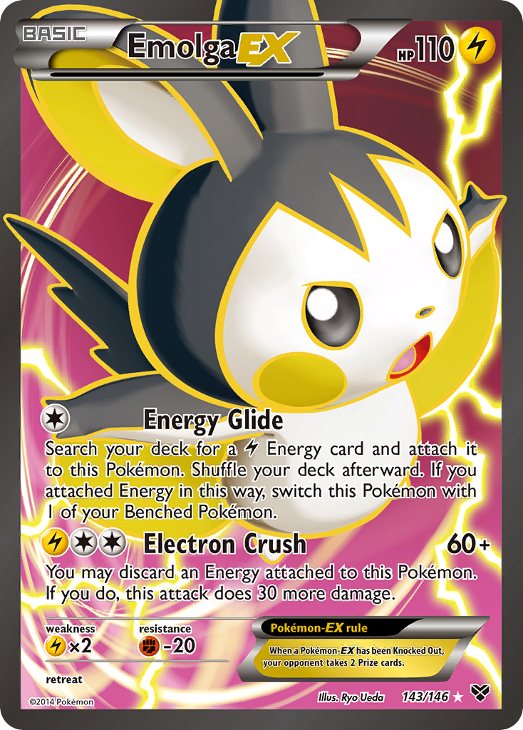 Emolga EX (143/146) [XY: Base Set] | Deep Dive Games St. Marys