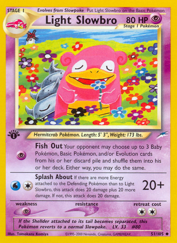 Light Slowbro (51/105) [Neo Destiny 1st Edition] | Deep Dive Games St. Marys