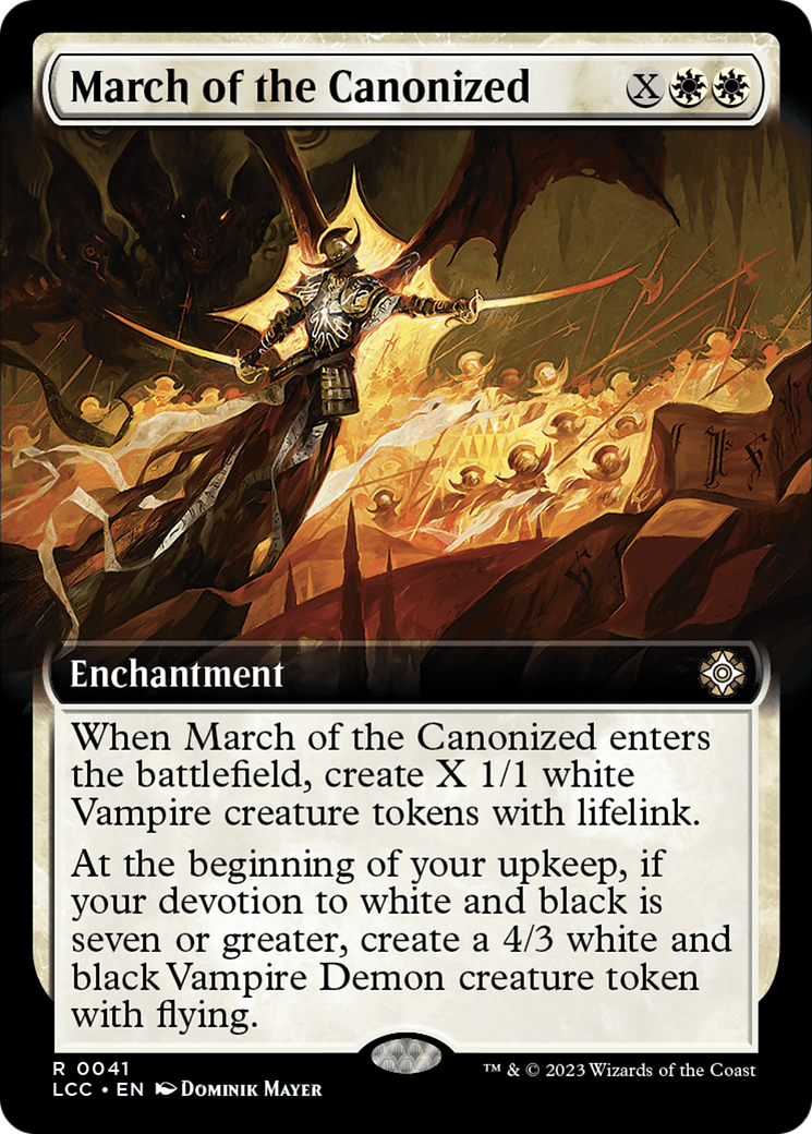 March of the Canonized (Extended Art) [The Lost Caverns of Ixalan Commander] | Deep Dive Games St. Marys