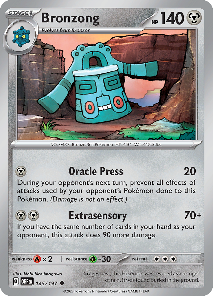 Bronzong (145/197) [Scarlet & Violet: Obsidian Flames] | Deep Dive Games St. Marys