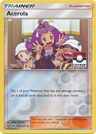 Acerola (112a/147) (League Promo 4th Place) [Sun & Moon: Burning Shadows] | Deep Dive Games St. Marys