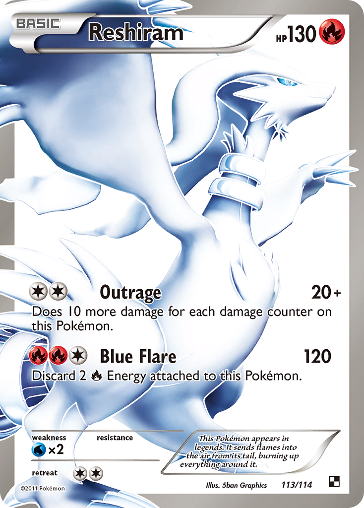 Reshiram (113/114) [Black & White: Base Set] | Deep Dive Games St. Marys