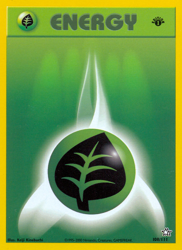 Grass Energy (108/111) [Neo Genesis 1st Edition] | Deep Dive Games St. Marys