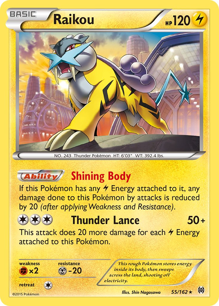 Raikou (55/162) (Cosmos Holo) (Blister Exclusive) [XY: BREAKthrough] | Deep Dive Games St. Marys