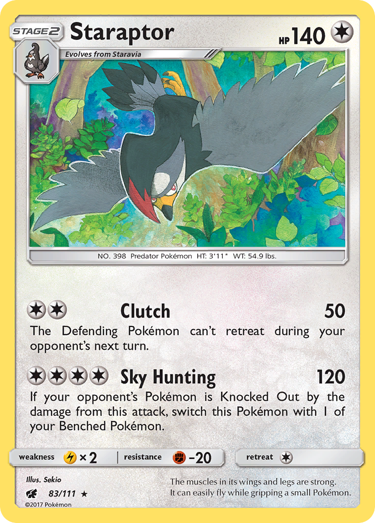 Staraptor (83/111) [Sun & Moon: Crimson Invasion] | Deep Dive Games St. Marys