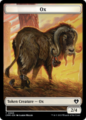 Phyrexian Golem // Ox Double-Sided Token [Commander Masters Tokens] | Deep Dive Games St. Marys