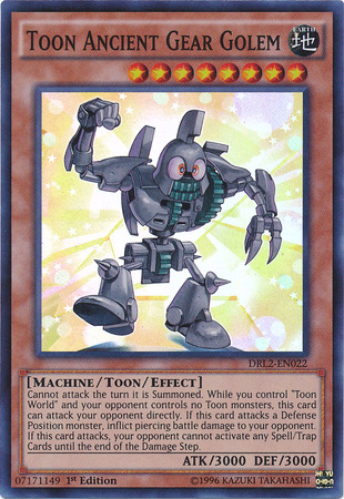 Toon Ancient Gear Golem [DRL2-EN022] Super Rare | Deep Dive Games St. Marys