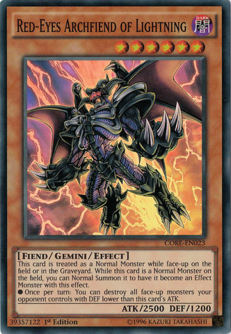 Red-Eyes Archfiend of Lightning [CORE-EN023] Super Rare | Deep Dive Games St. Marys