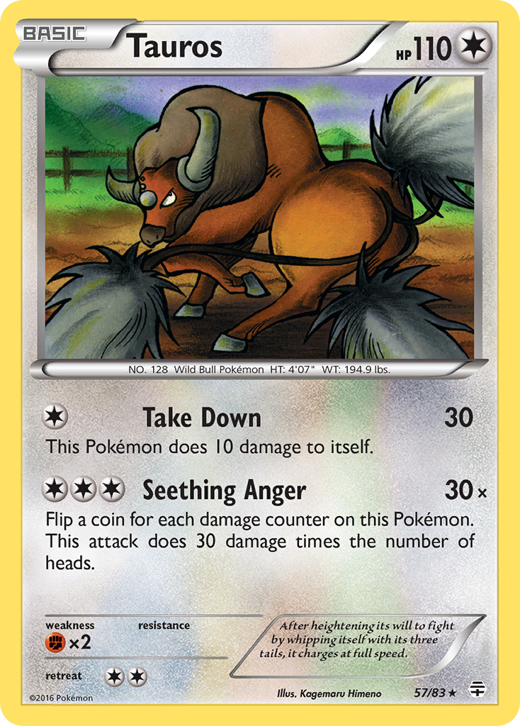 Tauros (57/83) [XY: Generations] | Deep Dive Games St. Marys