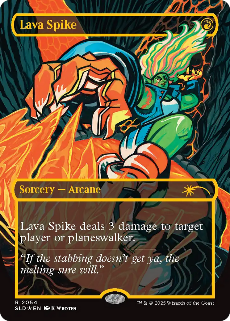 Lava Spike (2054) (Raised Foil) [Secret Lair Drop Series] | Deep Dive Games St. Marys