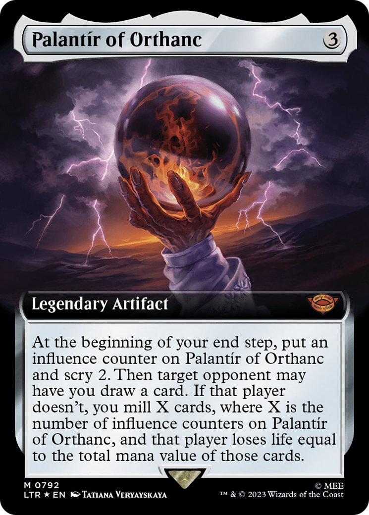 Palantir of Orthanc (Extended Art) (Surge Foil) [The Lord of the Rings: Tales of Middle-Earth] | Deep Dive Games St. Marys