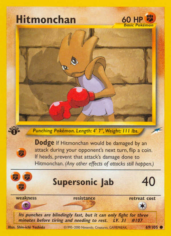 Hitmonchan (69/105) [Neo Destiny 1st Edition] | Deep Dive Games St. Marys