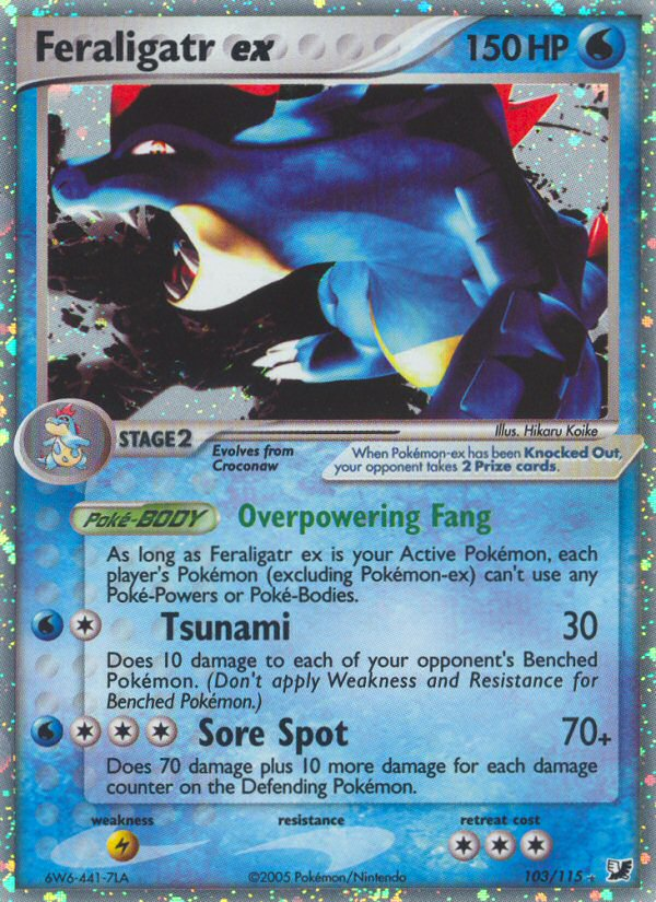 Feraligatr ex (103/115) [EX: Unseen Forces] | Deep Dive Games St. Marys