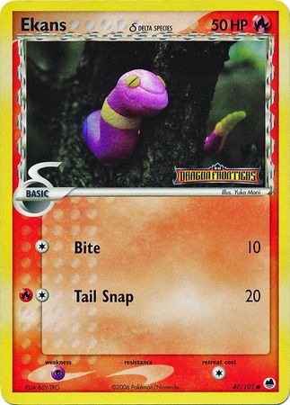 Ekans (47/101) (Delta Species) (Stamped) [EX: Dragon Frontiers] | Deep Dive Games St. Marys