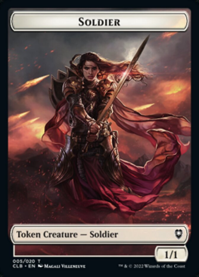 Soldier Token [Commander Legends: Battle for Baldur's Gate Tokens] | Deep Dive Games St. Marys