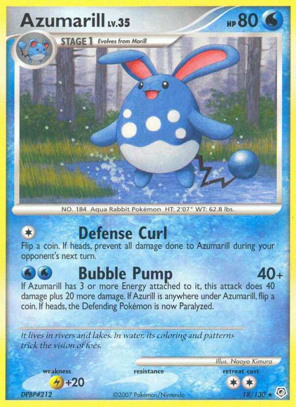 Azumarill (18/130) [Diamond & Pearl: Base Set] | Deep Dive Games St. Marys