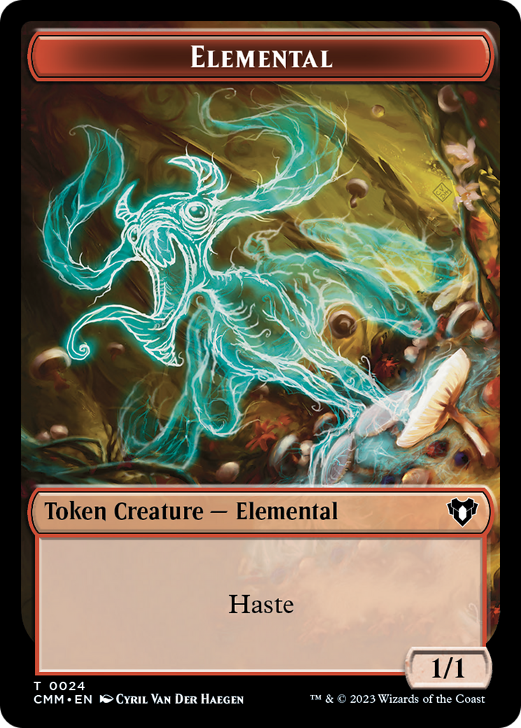 Elemental (0024) // Phyrexian Germ Double-Sided Token [Commander Masters Tokens] | Deep Dive Games St. Marys