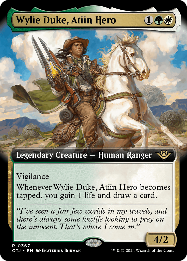 Wylie Duke, Atiin Hero (Extended Art) [Outlaws of Thunder Junction] | Deep Dive Games St. Marys